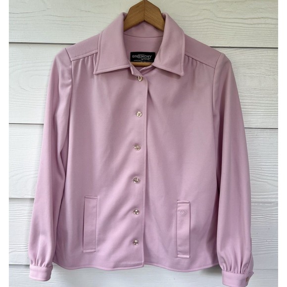 Vintage Givenchy Sport Pink Midi Skirt Button Down Blouse Work Jacket Set M/L - Picture 4 of 16